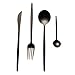 Zestaw Portugalski Czarny Zachodni stołowy Nóż stekowy i kolacja Fork Obiadowa Zestaw Pełny Zestaw Zupa Kawowa Scoop 4 sztuk/Zestaw Noże Sztukiery i widelki Mieszane Zestawy sztućców sztućców
