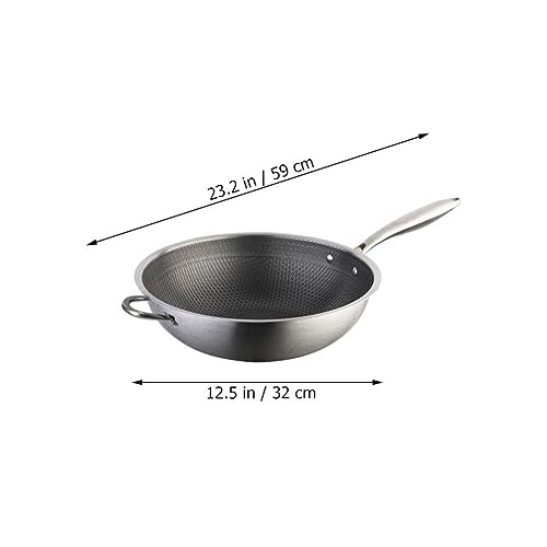 Wok de Acero Inoxidable con Diseño Panal 32cm miniatura 7