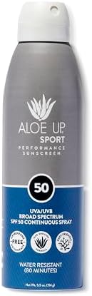 Aloe Up Sport Sunscreen Spray SPF 30, Water Resistant, Non-greasy, 6 oz