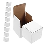Hemobllo 10 piezas Pack de Cajas de Cartón Corrugado Blancas para Embalaje Envío y Almacenamiento Oficina o Hogar Fáciles de Montar y Resistentes para Paquetería Pequeña