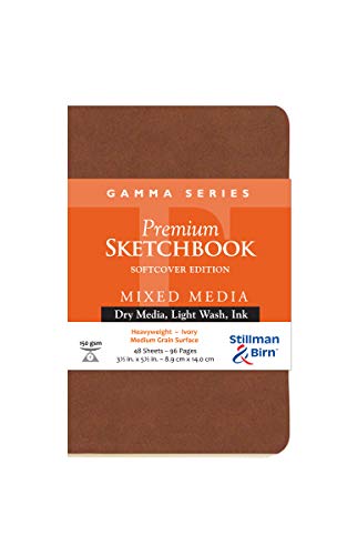 Stillman & Birn Gamma Series Softcover Sketchbook, 3.5  x 5.5 , 150 GSM (Heavyweight), Ivory Paper, Medium Grain Surface