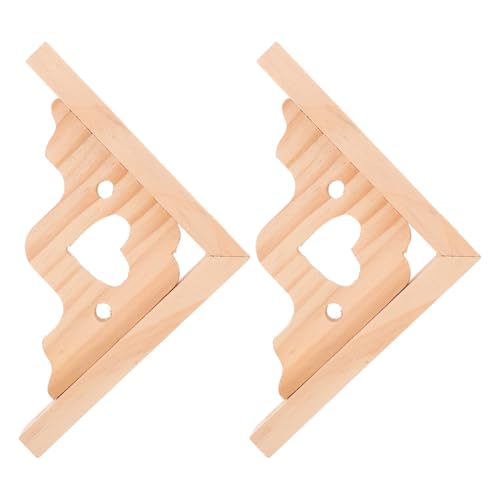 Soporte para estante flotante triangular ORFOFE resistente de pared para balda de madera 2