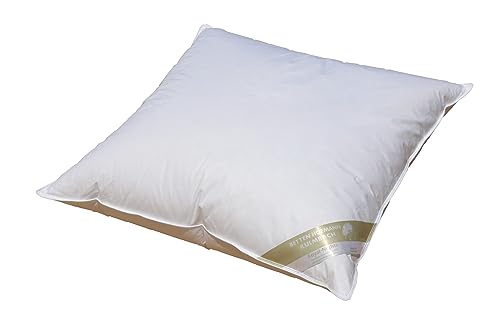 Betten Hofmann Canada Feder Daunen Kissen Kopfkissen Federkissen, 80x80 cm, 950 g Füllung, 15% Daunenanteil, mittelfest, Naturprodukt, waschbar