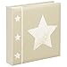 Price comparison product image Hama"Skies" Slip-In Photo Album (Memo album with 100 pages, for inserting 200 photos in 10x15 format, Star motif, 22.5cm x 22cm), Beige photo book