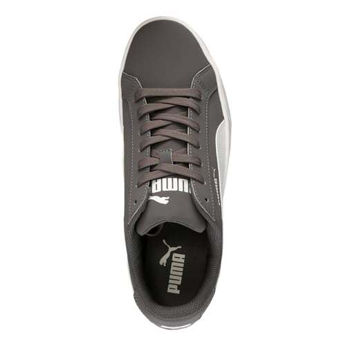 PUMA Puma Men's's Smash Vulc Trainers, Grigio (Steel Gray/Bianco), 7.5 UK