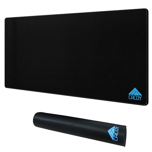 Cacoy 1100x500 mm Alfombrilla de Ratón para Juegos, Grande Alfombrilla de Escritorio Ordenador, Alfombrilla para ratón de Oficina Antideslizante, XXL Alfombrilla Escritorio Multifuncional (Negro)