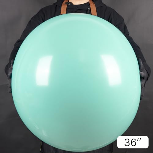 Image of PartyWoo Mint-q03 4pcs 36 inch Balloons, Ice Cream Theme, Latex, Jumbo, for Birthday, Wedding Decorations