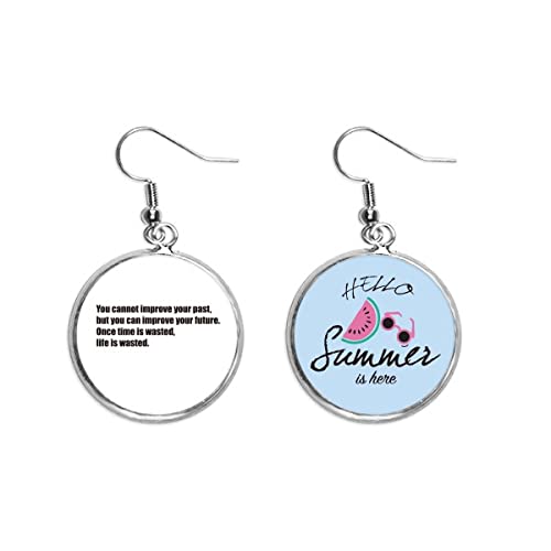 Pendientes de sandía colgantes de moda juvenil con colgante de fruta esmaltada