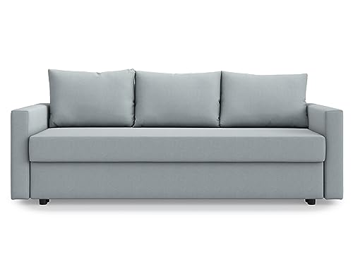 MASTERS OF COVERS Funda de Repuesto Sofá Cama Compatible con IKEA Friheten, Funda para Sofá Cama Friheten, Friheten Funda, 225 x 105 x 83 cm (Gris Humo, Poliéster Petite)