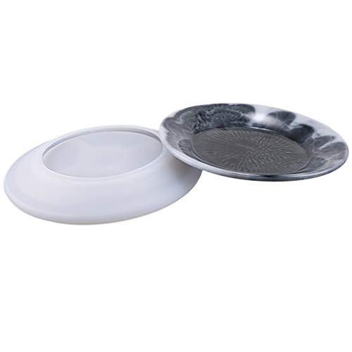 Mya 1Pc Moules 3D Cristal Assiette Plate Ronde Moule en Silicone Moulle en Silicone 3D Moulle en Silicone Moulle Resine Epoxy Pendentif Moulle Resine Bijoux...