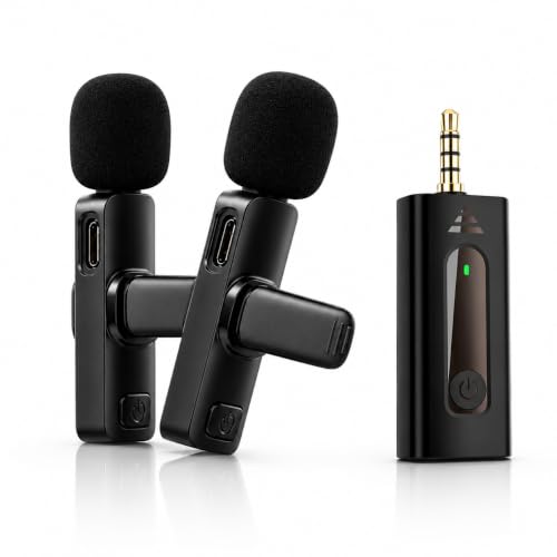MMAK Dual Karaoke Wireless Omnidirectional Microphone Collar Mic ...