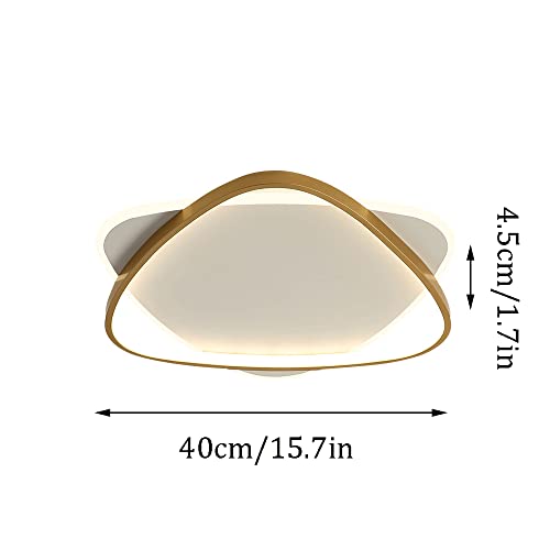 Plafonnier encastré LED ultra-mince au design scandinave double couche dorée - 8