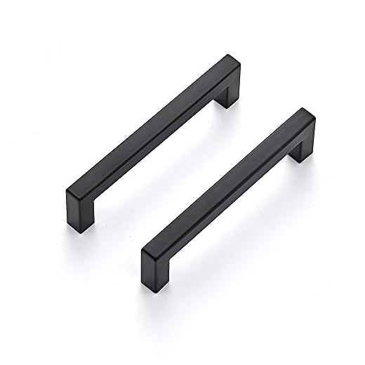 5 Inch Matte Black Cabinet Handles Set