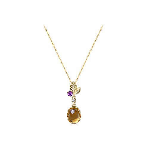 Pendentif en citrine naturelle, le cadeau idéal en argent S925