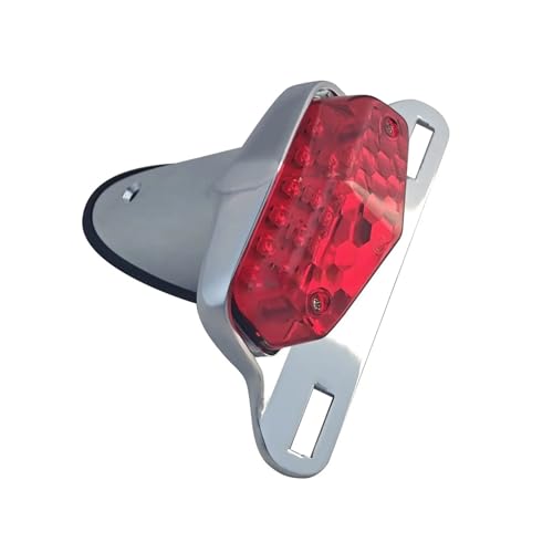 Feu arrière moto vintage LED Lucas clignotant support plaque immatriculation custom