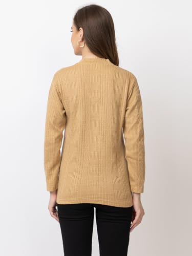 Image of Women's Warm Woolen Cardigan - Stylish Full Sleeve Knitwear for Winter, Cozy & Elegant Sweater