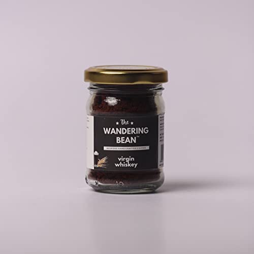 Image of The Wandering Bean Instant Coffee Powder with Virgin Wiskeeyy 40g (Pack of 1) Gift Festive, Best Gift Hamper