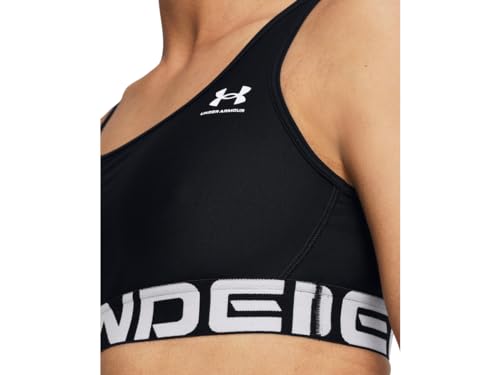 Image of Under Armour Womens HeatGear Authentics Mid Impact Branded Sports Bra
