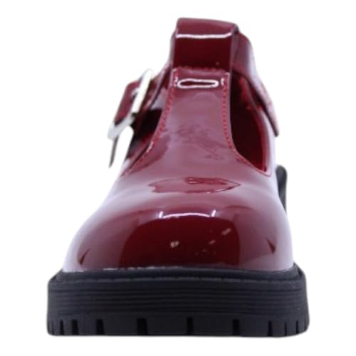 Girls Round Toe Ankle Strap Mary Jane School Shoes - Mary Jane Chunky Heel Platform Oxford Dress Pumps Shoe4