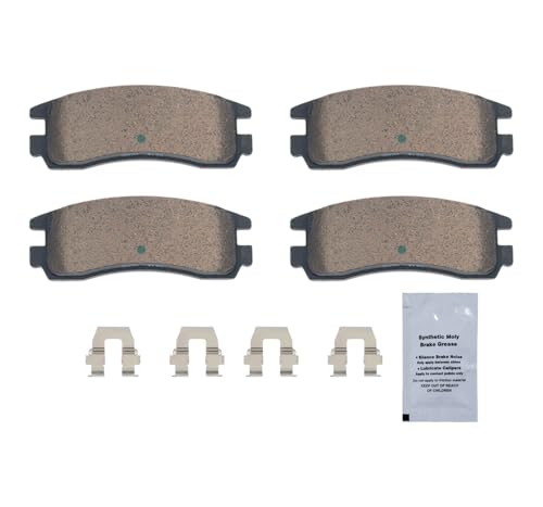 Image of HUSCH D814 Rear Ceramic Brake Pads Kit Fit For Buick LaCrosse 2008-09, For Rendezvous 2002-07, For Chevrolet Impala 2000-01, 2006-10, For Monte Carlo 2000-01, 2006-07, For Venture 2001-05