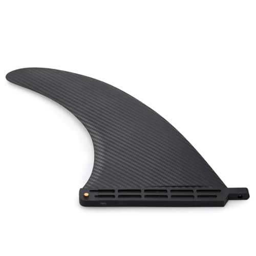 UPALDHOU Nylon Single Fin 10in Longboard Surfboard Paddleboard Fin, Works Well on or Surfboard with Single Box, Designed for Center Like Longboard and Paddleboard (10 with Fiber line)