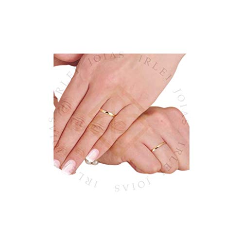 Par De Aliança Em Ouro 18k Peso Médio 2.0 Gramas (o Par)