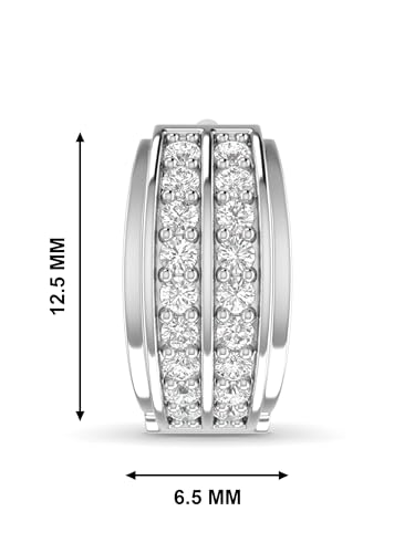 Image of ORIONZ Hoop Earrings for Men & Boys (1 Piece) - 925 Sterling Silver - Gift for Birthday Anniversary - 18k Gold Plated Jewellery - Men Fashion
