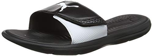 PUMA Women's Beach & Pool Shoes, Black Black White 2, 8