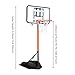 FytStycale Foldable Basketball Hoop Sports Equipment, 7.1-8.9 ft Adjustable Height, Basketball Goal System Portable for Outside Adults, Clear