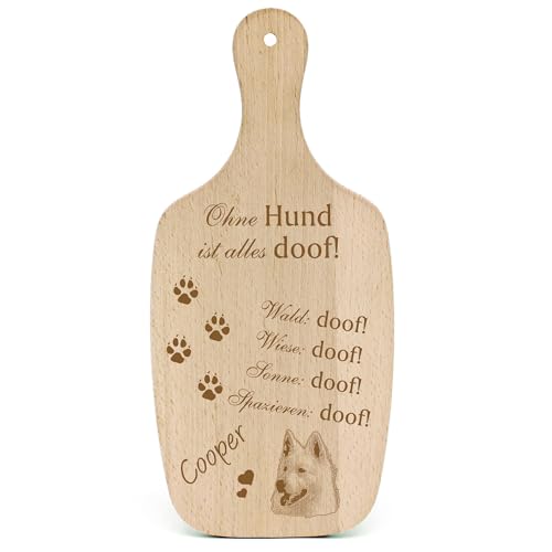 Dekolando Decorative Dog Sign Gift Dog Berger Blanc Suisse -... Alles Doof- Dog Signs Dog Owner Dog Mum Dog Dad Dog Lover Dog Holder