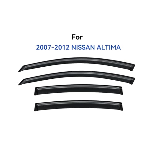 Image of Window Visors Rain Guards Shield for 2007-2012 Nissan Altima, Out-Channel Window Vent Wind Deflectors Visors Shades for 07-12 Altima
