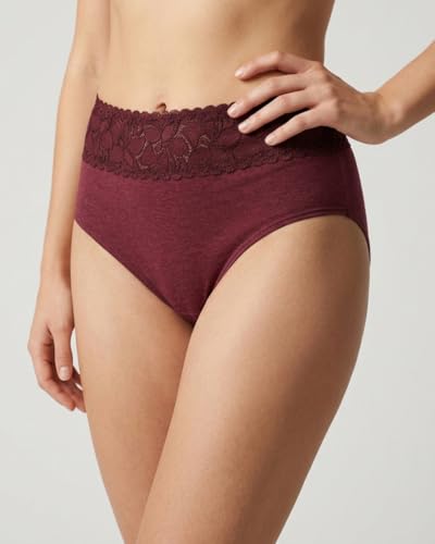 Image of NICSY Women's Panties Full Coverage Soft Touch Cotton Elastane Stretch Lace Underwear Styled Hipster with Panty for Women