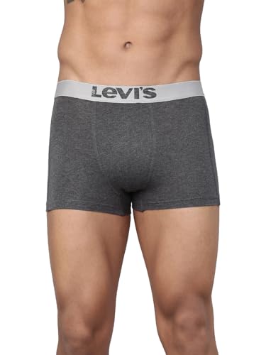 Image of Levi's 018 Classic Trunk for Men | Cotton Stretch Fabric | Men's Trunk Underwear | Anti-Roll Waistband | Supportive Gusset | No Ride-Up Mid Length Fit | Tagless & Zero Irritation Comfort | Pack of 1