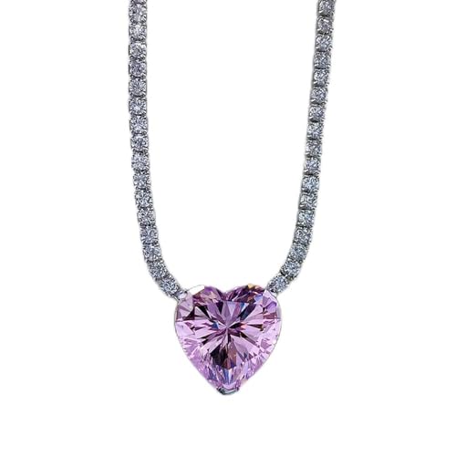 Collier cœur argent 925 pendentif femme diamant carbone chic