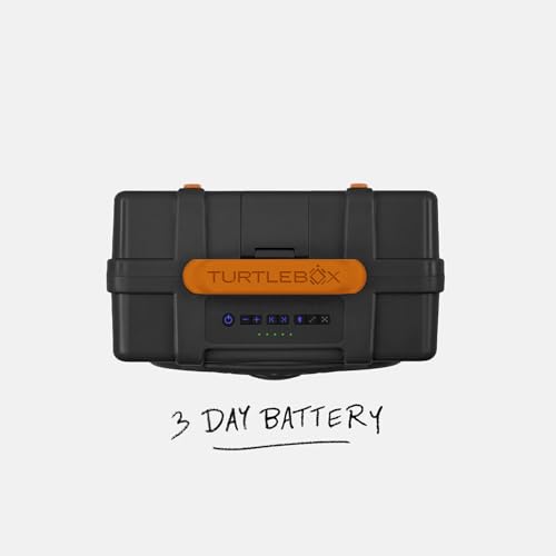 Image of Turtlebox Original Gen 3: Portable Outdoor Bluetooth Speaker - Ultra-Loud (120dB), Waterproof (IP67), Rugged, Impact-Resistant, 3-Day Battery | Party Mode: Unlimited Pairing Stereo, Gray /Burnt Orange