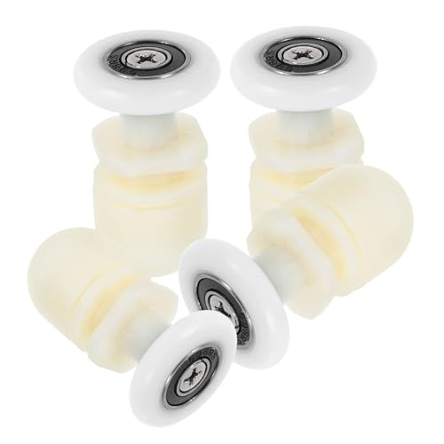 Frcolor 4個 シャワードアローラー 交換用ホイール 耐久性スライドドア用 浴室ガラス引き戸対応 ユニバーサルフィット浴室用