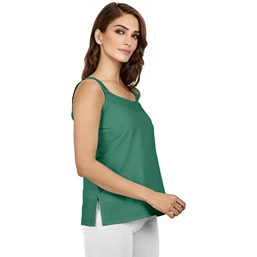 Image of Cotton Short Camisole Non-Stretchable Slip for Women | Short Kurti Slip | Short Camisole | Half-Length Lining | Waist Length Inner | Sameez | Samij(Half Slip)