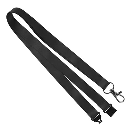 Pack of 100 Black Lanyards perfect for ID Cards, Name Badges, USB Drives, and Much More - Durable Breakaway Black Lanyard Neck Strap Suitable for Everyday Use