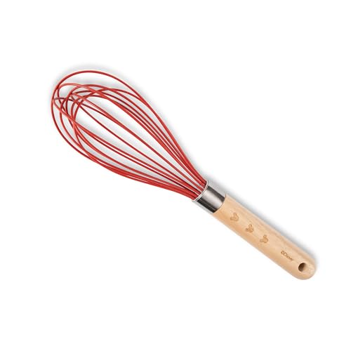 Prestige Disney Fouet en silicone avec manche en bois gravé Rouge