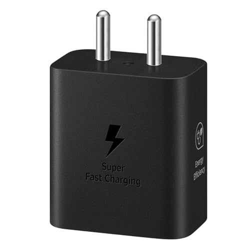 Image of 25W GaN Type-C Charger for Samsung Galaxy m05, A35, M35, F35, M15, F15, A15, A14, M14, F14, A34, M34, F34, S24 Ultra, S23, S23 FE, S21 FE 5G, Z Fold /Flip 6 /5 /4 /3 | Super Fast 25W USB-C Adapter | Black