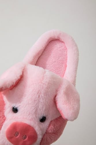 adult cotton slippers pig home slippers plush slippers animal slippers women shoes4