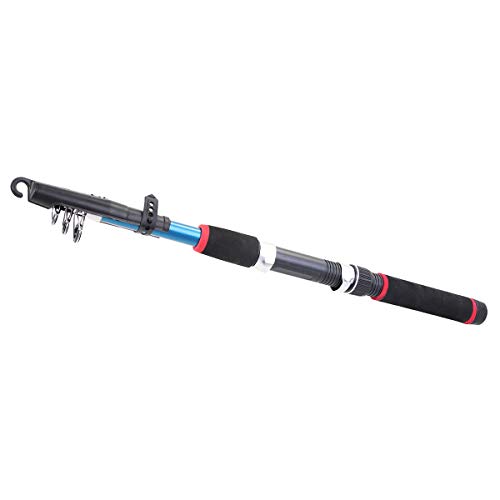 LIOOBO 1,8 metros vara de pesca universal de fibra de carbono vara de pesca telescópica marcha pesca