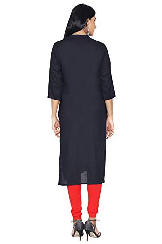 Image of Mehsoos Women's Rayon Embroidered Straight Kurta /Ethnic wear /Tradtional Wear Beautifull Color and Size (KKUT002