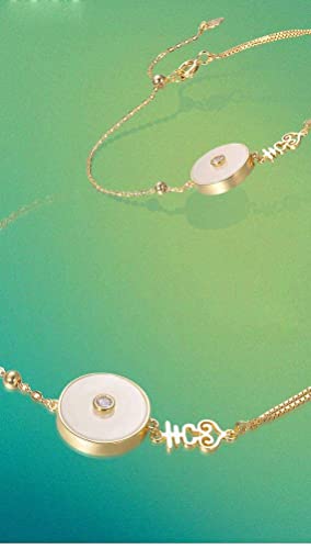 Bracelet argent S925 anti-ternissement et jade blanc authentique - 2