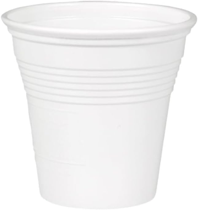 Generico 4800 Bicchierini Caffè in Plastica 80 ml Bianco 48 confezioni da 100 pz bicchieri piccoli macchinettà caffè ufficio bar per uso quotidiano
