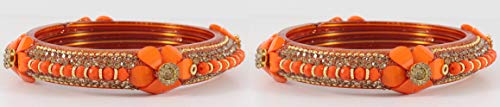 Image of NMII Viral Multi Colour Glass Bangles with Golden Ghungroo Charms & Stone Work For Women & Girls | Fancy Designer Glass Bangle | Traditional Chudi | Kanch Ki Churi | Stylish Ghungroo Bangle For Women