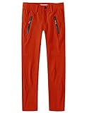 Camii Mia-Big-Girls-Fleece-Hiking-Pants-Snow Ski Waterproof Winter Warm Pants Regular Fit Causal (Large, Orange)