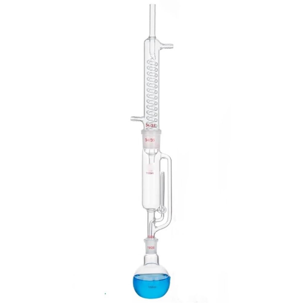 60/150 ml/250 ml/500 ml/1000 ml/2000 ml kondensator ze szkła laboratoryjnego i korpus ekstraktora z opakowanym zestawem do szkła laboratoryjnego (150 ml serpentyny)
