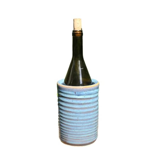 Ceramic Handmade Wine Chiller in Blue