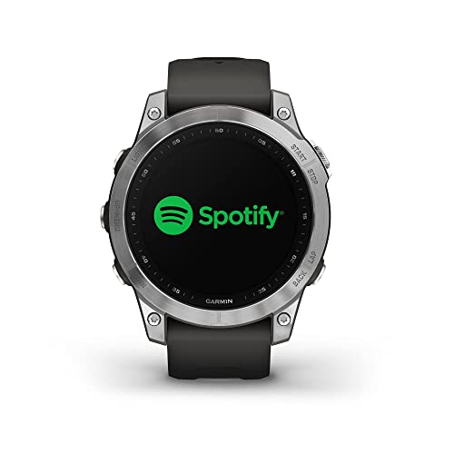 Garmin - fenix 7 - Montres GPS multisports connectée haute performance - Silver avec bracelet gris - Boitier 47mm